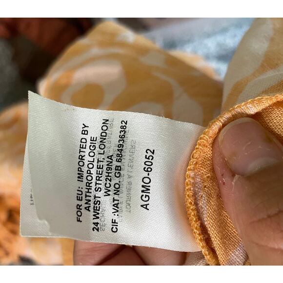 Anthropologie ORANGE MOTIF Ollari Printed Jumpsuit size Medium - Picture 7 of 8